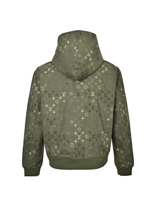 Louis Vuitton Monogram Beaded Hoodie Jacket Olive Green view 4