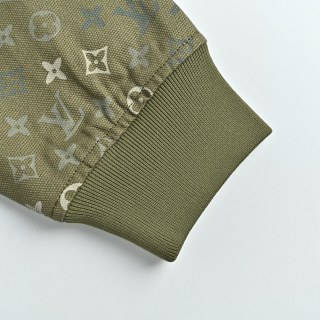 Louis Vuitton Monogram Beaded Hoodie Jacket Olive Green view 7