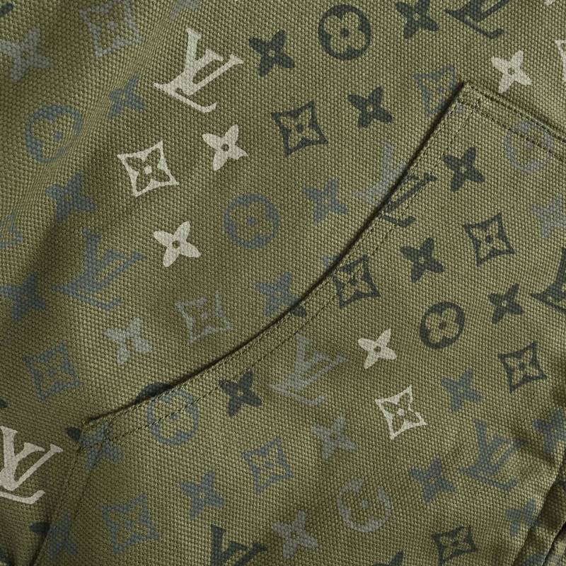 Louis Vuitton Monogram Beaded Hoodie Jacket Olive Green view