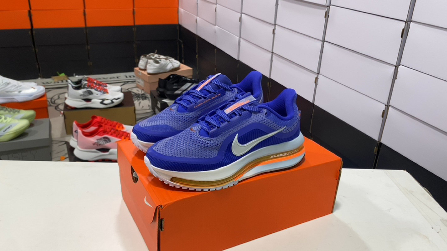 Nike Air Zoom Pegasus Premium Royal Blue Orange Running Shoe