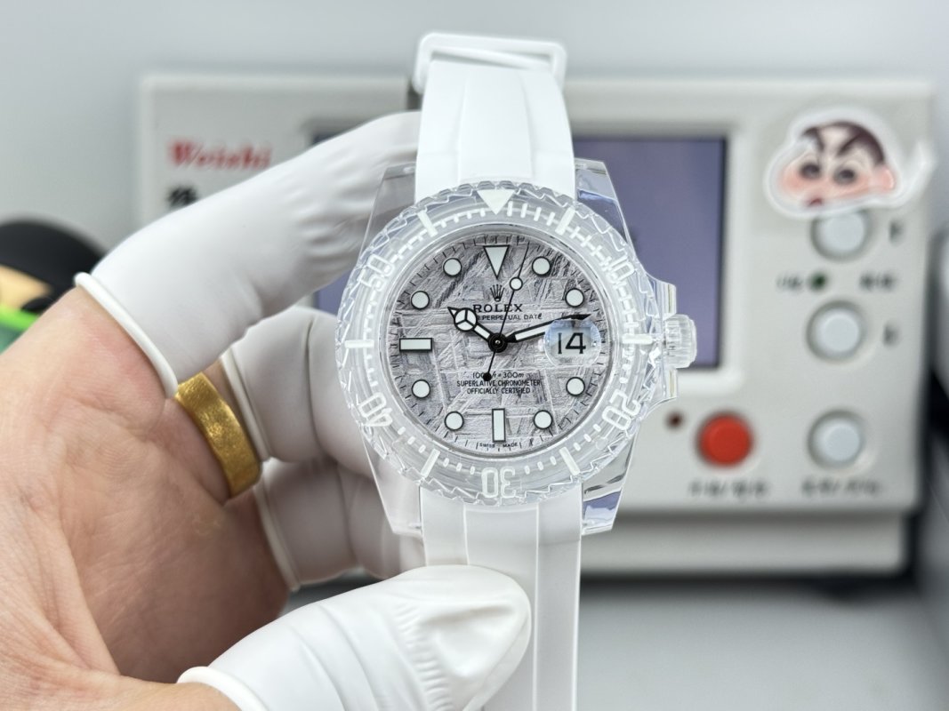 Rolex Phantom Lab Crystal 40mm White Dial Replica Watch view