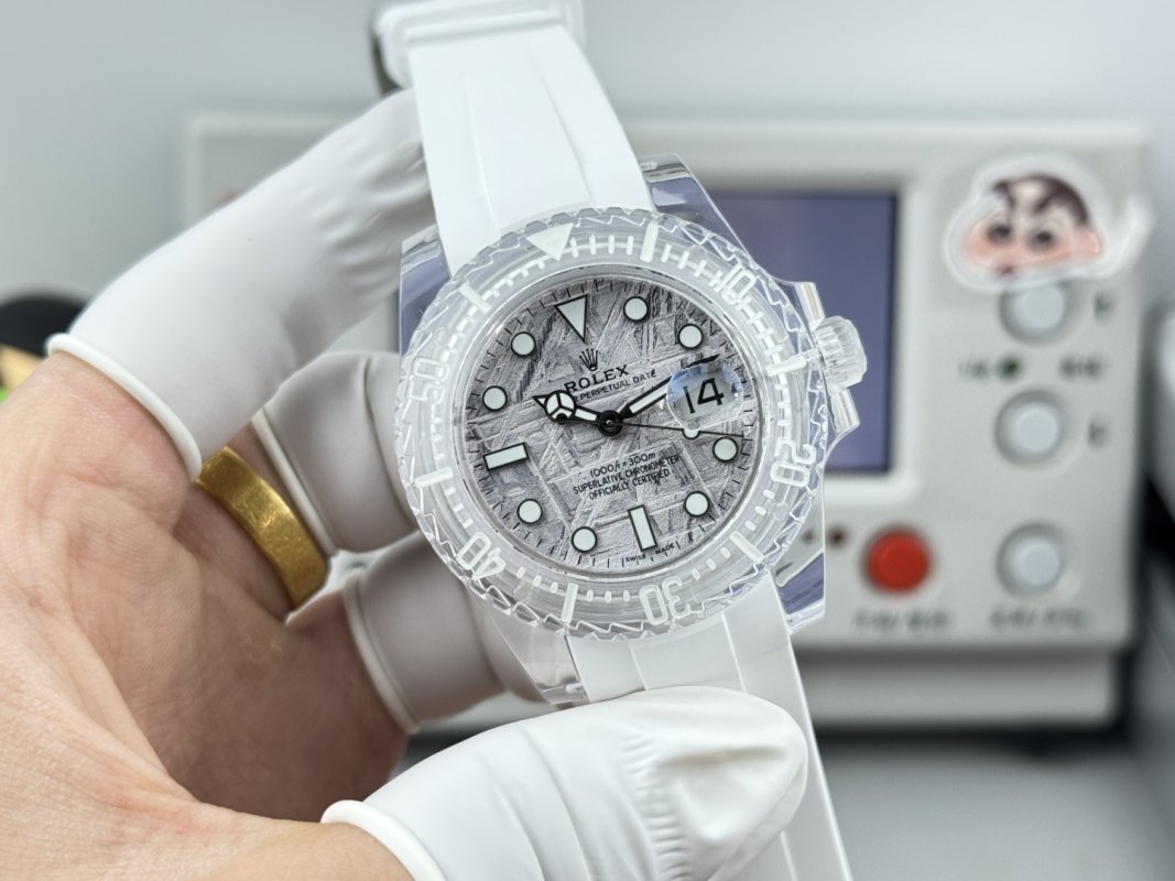 Rolex Phantom Lab Crystal 40mm White Dial Replica Watch view