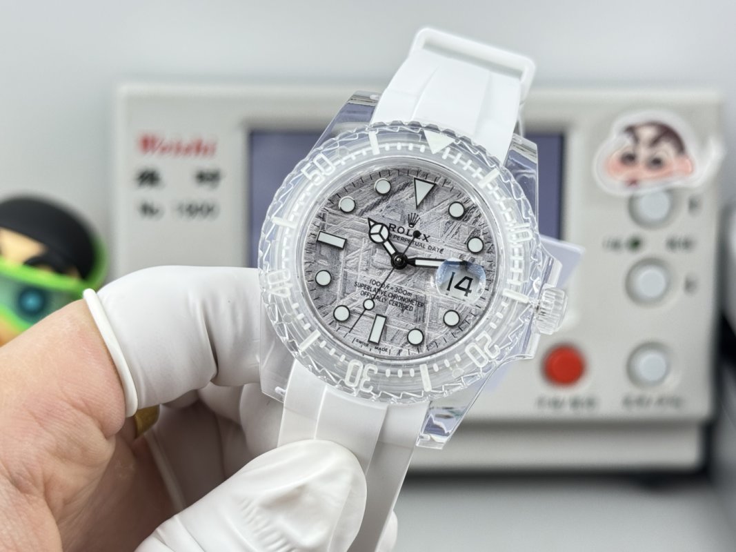 Rolex Phantom Lab Crystal 40mm White Dial Replica Watch view