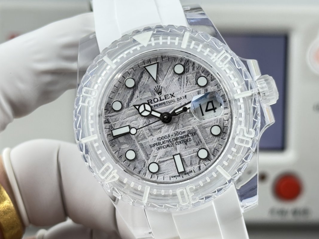 Rolex Phantom Lab Crystal 40mm White Dial Replica Watch view