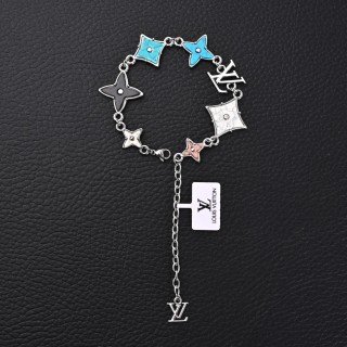 Louis Vuitton Monogram Sunrise Letter Charm Bracelet - Silver