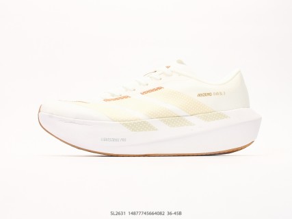 Adidas Adizero Evo SL 2 Marathon Training Running Shoe - Cream/White