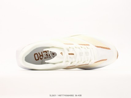 Adidas Adizero Evo SL 2 Marathon Training Running Shoe - Cream/White view 3