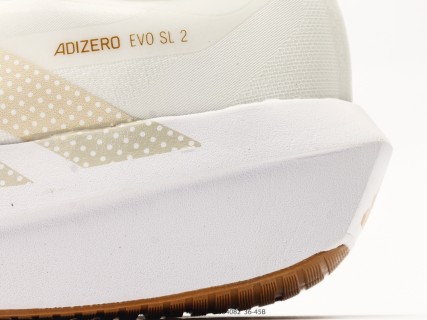 Adidas Adizero Evo SL 2 Marathon Training Running Shoe - Cream/White view 7