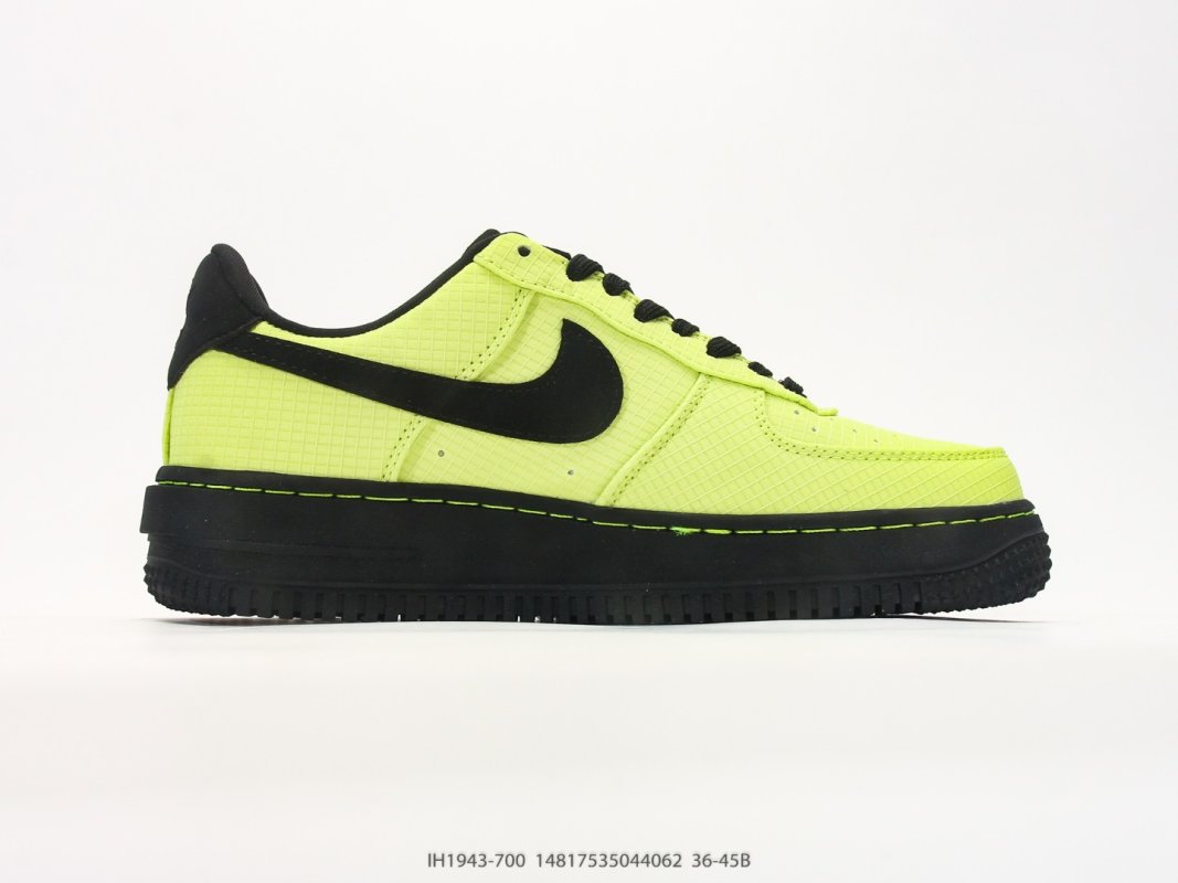 Nike Air Force 1 '07 Low Neon Yellow Black Casual Sneaker view