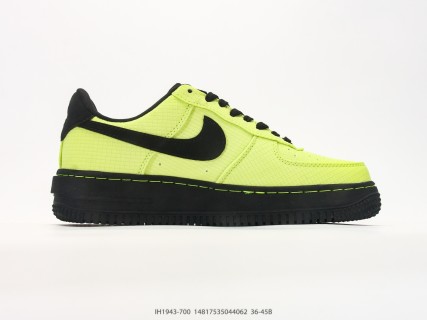 Nike Air Force 1 '07 Low Neon Yellow Black Casual Sneaker view 2