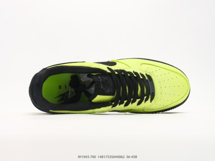 Nike Air Force 1 '07 Low Neon Yellow Black Casual Sneaker view 3