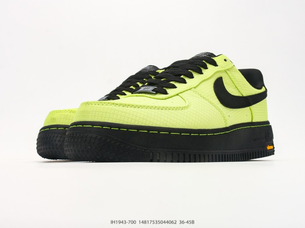 Nike Air Force 1 '07 Low Neon Yellow Black Casual Sneaker view