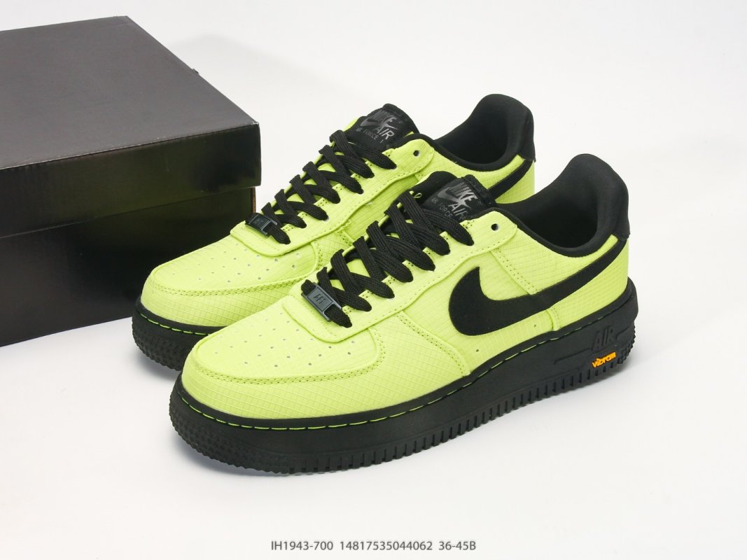 Nike Air Force 1 '07 Low Neon Yellow Black Casual Sneaker view