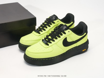 Nike Air Force 1 '07 Low Neon Yellow Black Casual Sneaker view 9