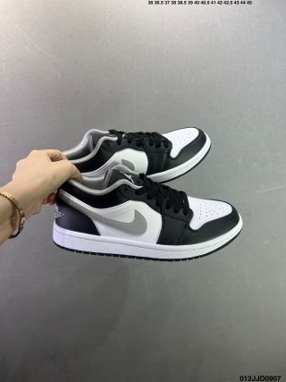 Jordan Air Jordan 1 Low Black White Grey view 2