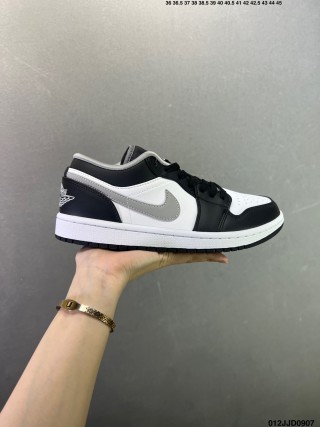 Jordan Air Jordan 1 Low Black White Grey view 3