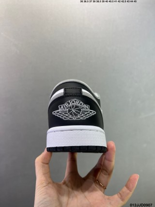 Jordan Air Jordan 1 Low Black White Grey view 6