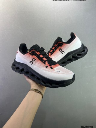 On Cloudtilt White Black Red Low-Top Running Shoe