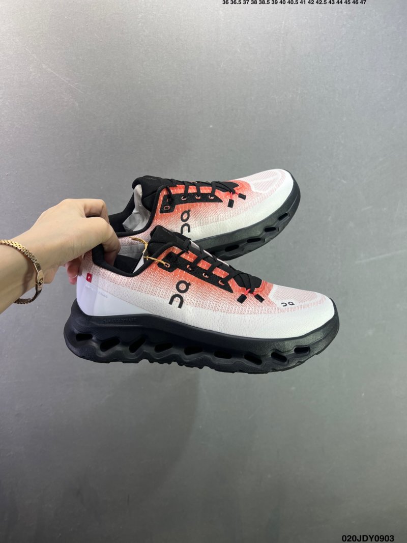 On Cloudtilt White Black Red Low-Top Running Shoe view