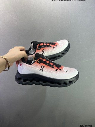 On Cloudtilt White Black Red Low-Top Running Shoe view 2