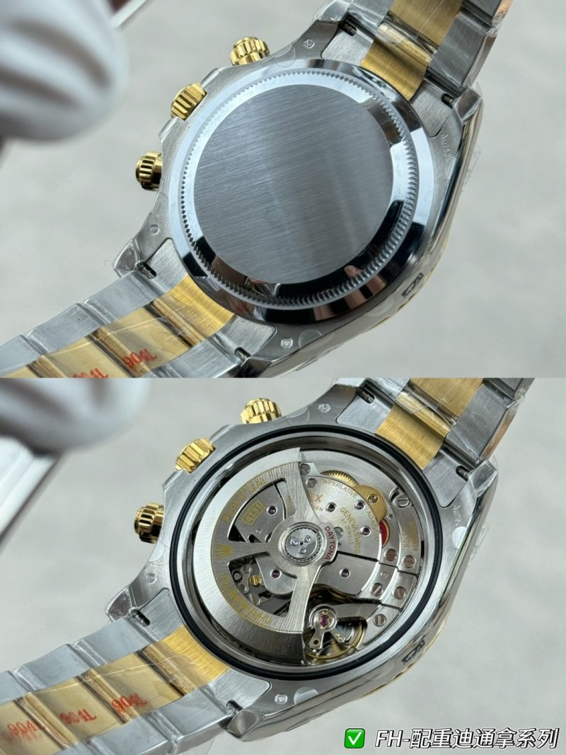 Rolex Daytona Two-Tone White Dial Chronograph UA Replica view