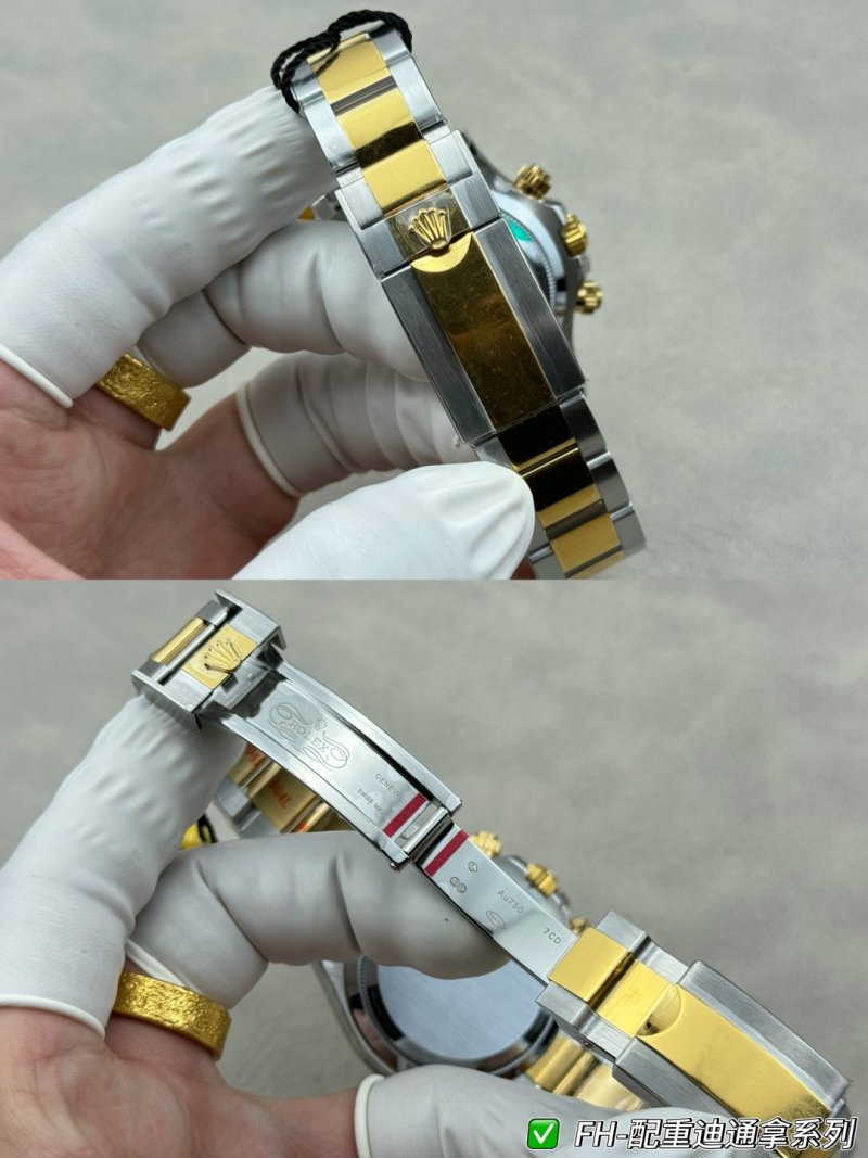 Rolex Daytona Two-Tone White Dial Chronograph UA Replica view