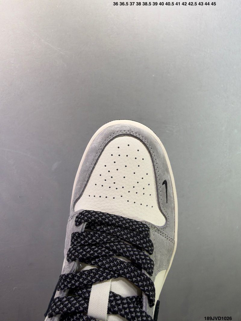 Jordan Air Jordan 1 Low Grey White Black Custom Colorway view