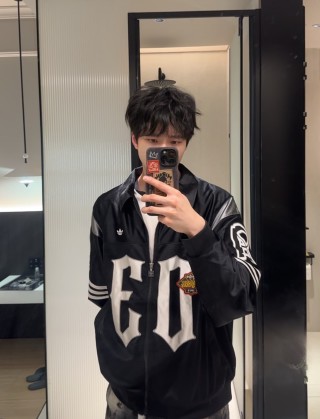 Chrome Hearts Gothic Logo Baseball Jacket Black White