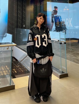 Chrome Hearts Gothic Logo Baseball Jacket Black White view 4