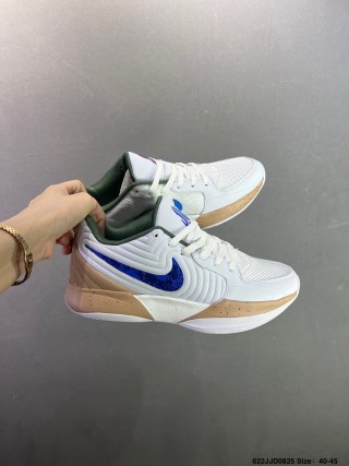 Nike Ja 2 Blue Purple White Gold Basketball Shoe view 2