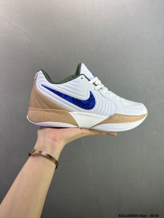 Nike Ja 2 Blue Purple White Gold Basketball Shoe view 3