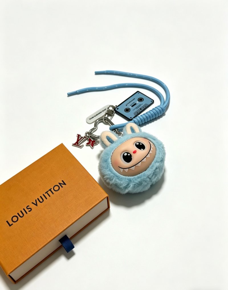 Louis Vuitton Anger Forest Blue Fuzzy Character Keychain Charm