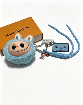 Louis Vuitton Anger Forest Blue Fuzzy Character Keychain Charm view 2
