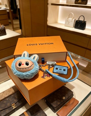 Louis Vuitton Anger Forest Blue Fuzzy Character Keychain Charm view 5