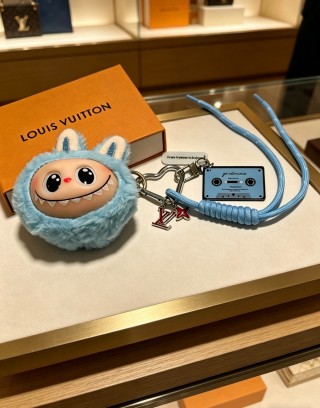 Louis Vuitton Anger Forest Blue Fuzzy Character Keychain Charm view 6