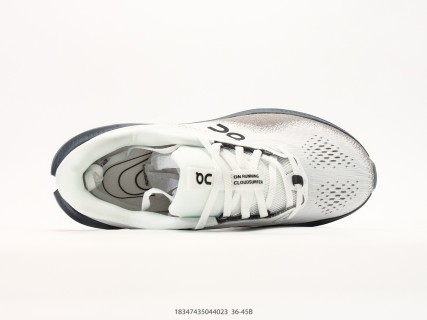 On Cloudmonster 3 White Navy Low-Top Running Shoe view 3