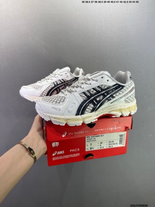 Asics Gel-Kayano 12.1 White Black Yellow UA Replica view 2