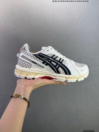 Asics Gel-Kayano 12.1 White Black Yellow UA Replica view 3
