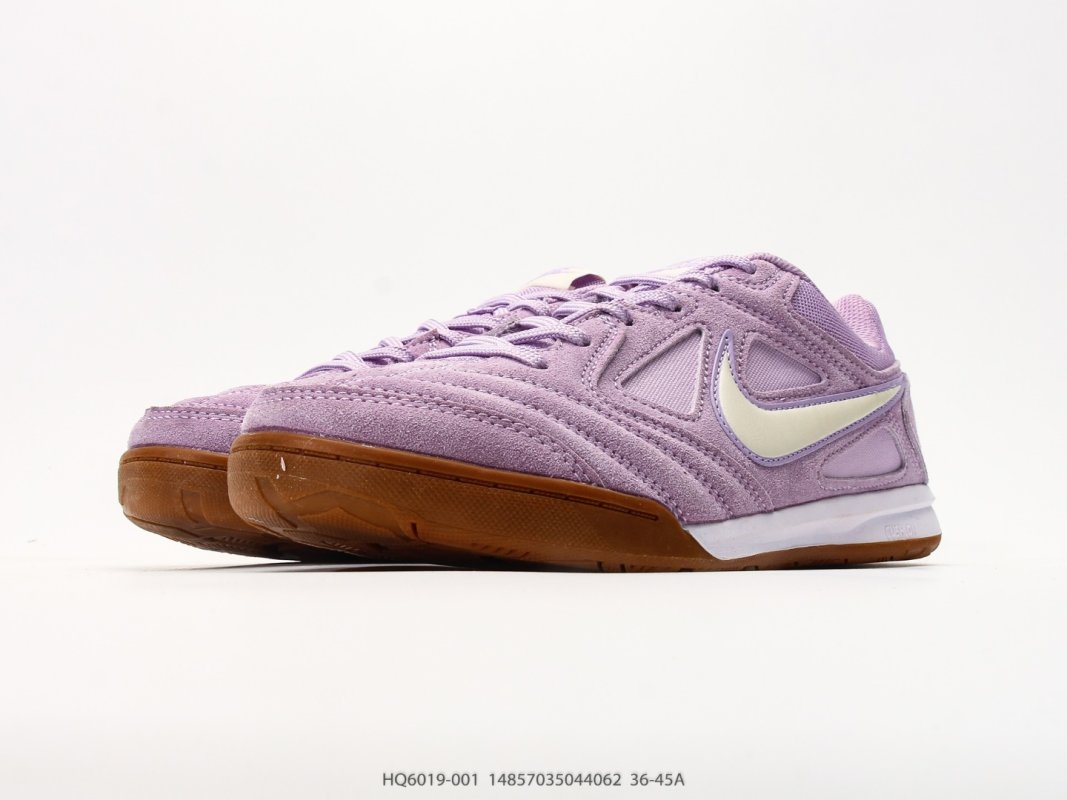 Nike SB Gato Supreme Lavender White Gum IC Soccer Shoe Rep view
