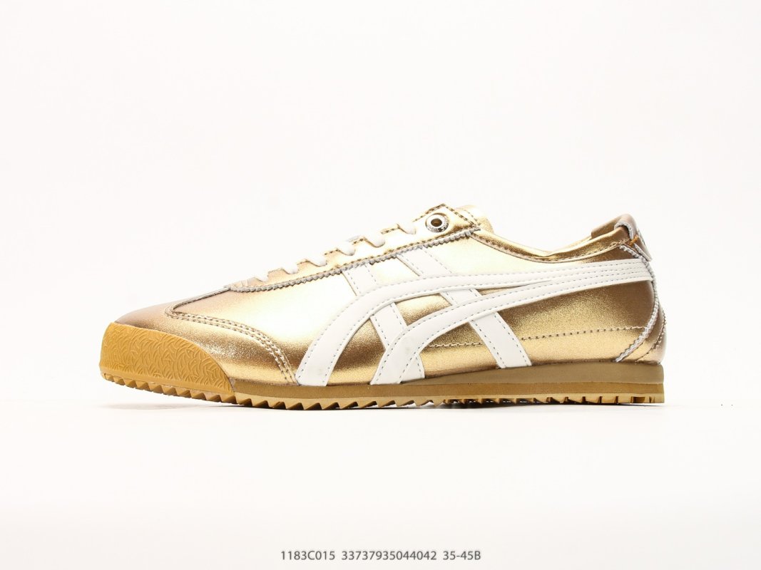 Onitsuka Tiger Mexico 66 NM Gold Leather Nylon Low Top Sneaker