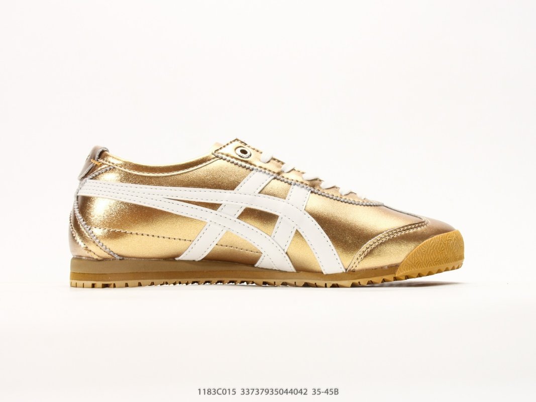 Onitsuka Tiger Mexico 66 NM Gold Leather Nylon Low Top Sneaker view