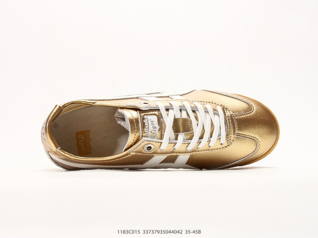Onitsuka Tiger Mexico 66 NM Gold Leather Nylon Low Top Sneaker view