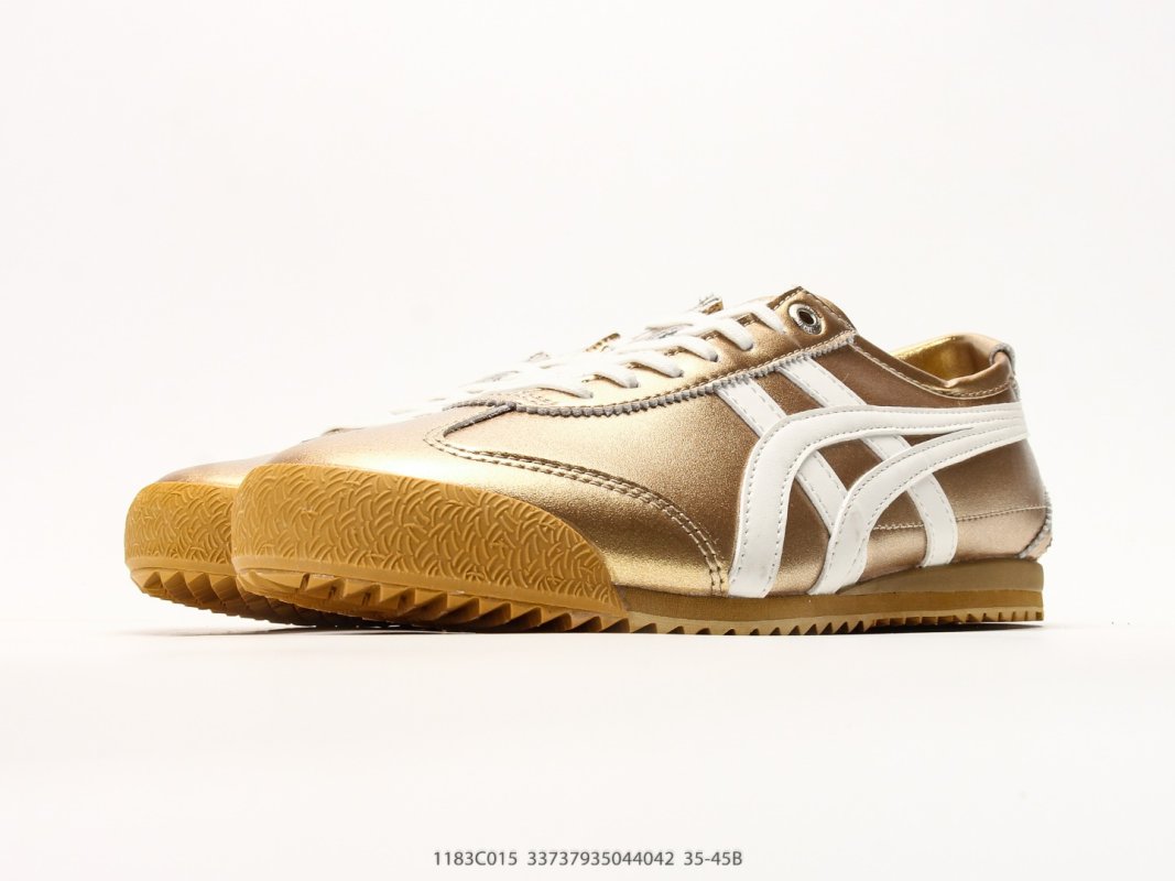 Onitsuka Tiger Mexico 66 NM Gold Leather Nylon Low Top Sneaker view