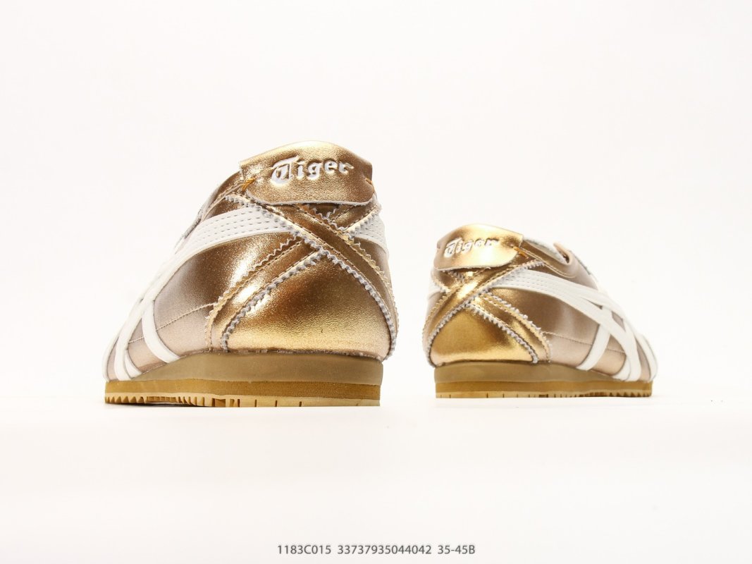 Onitsuka Tiger Mexico 66 NM Gold Leather Nylon Low Top Sneaker view