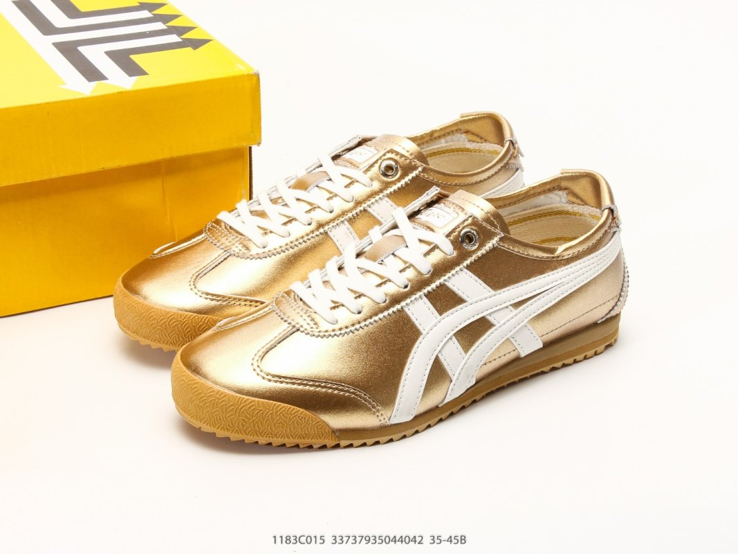 Onitsuka Tiger Mexico 66 NM Gold Leather Nylon Low Top Sneaker view