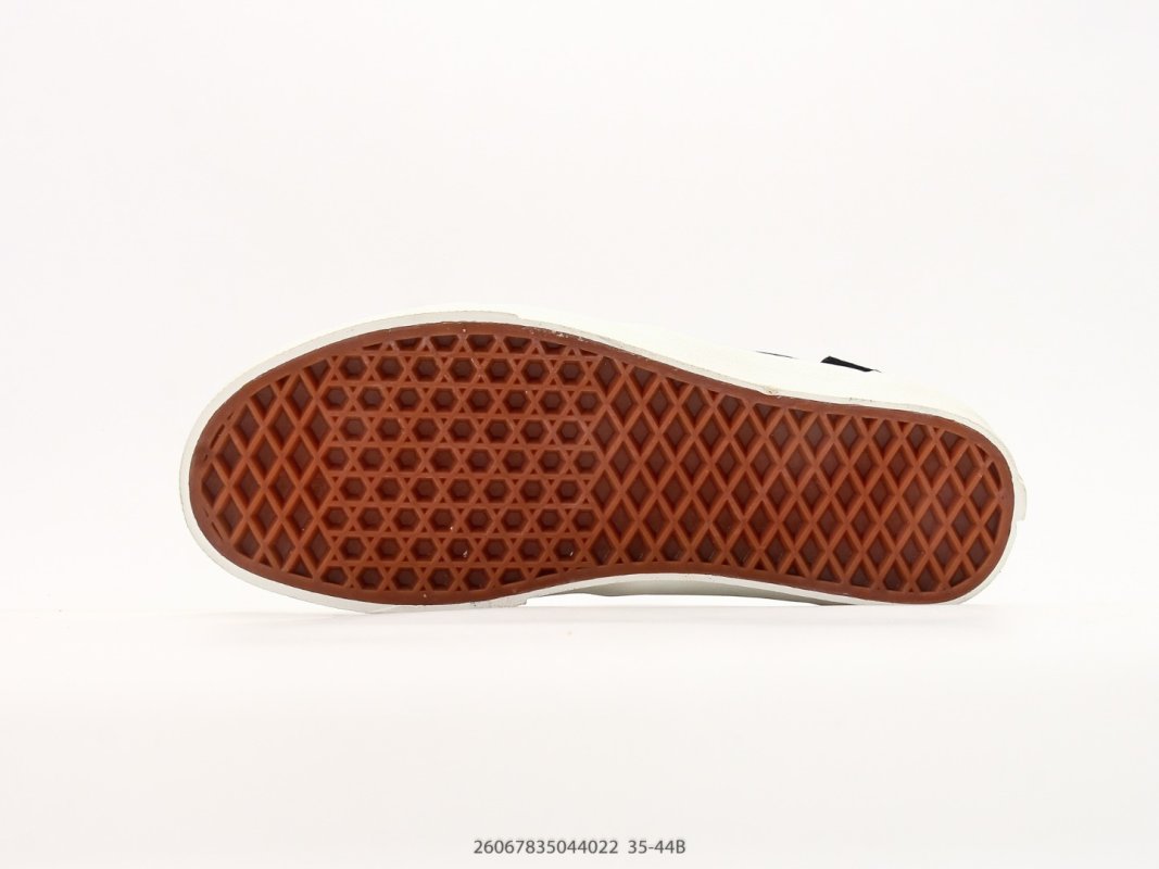 Vans Slip-On Red Black Checkerboard Platform Sneaker view