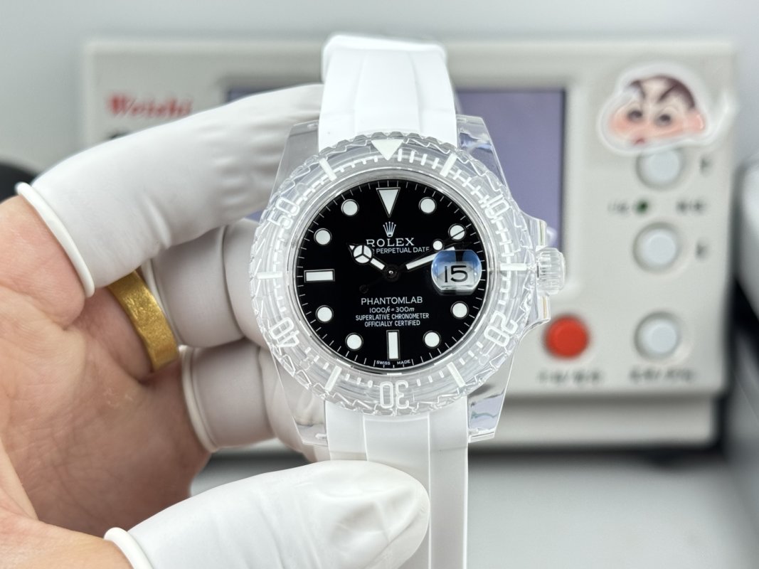 Rolex Submariner Phantom Lab Crystal White 40mm UA Replica Watch view