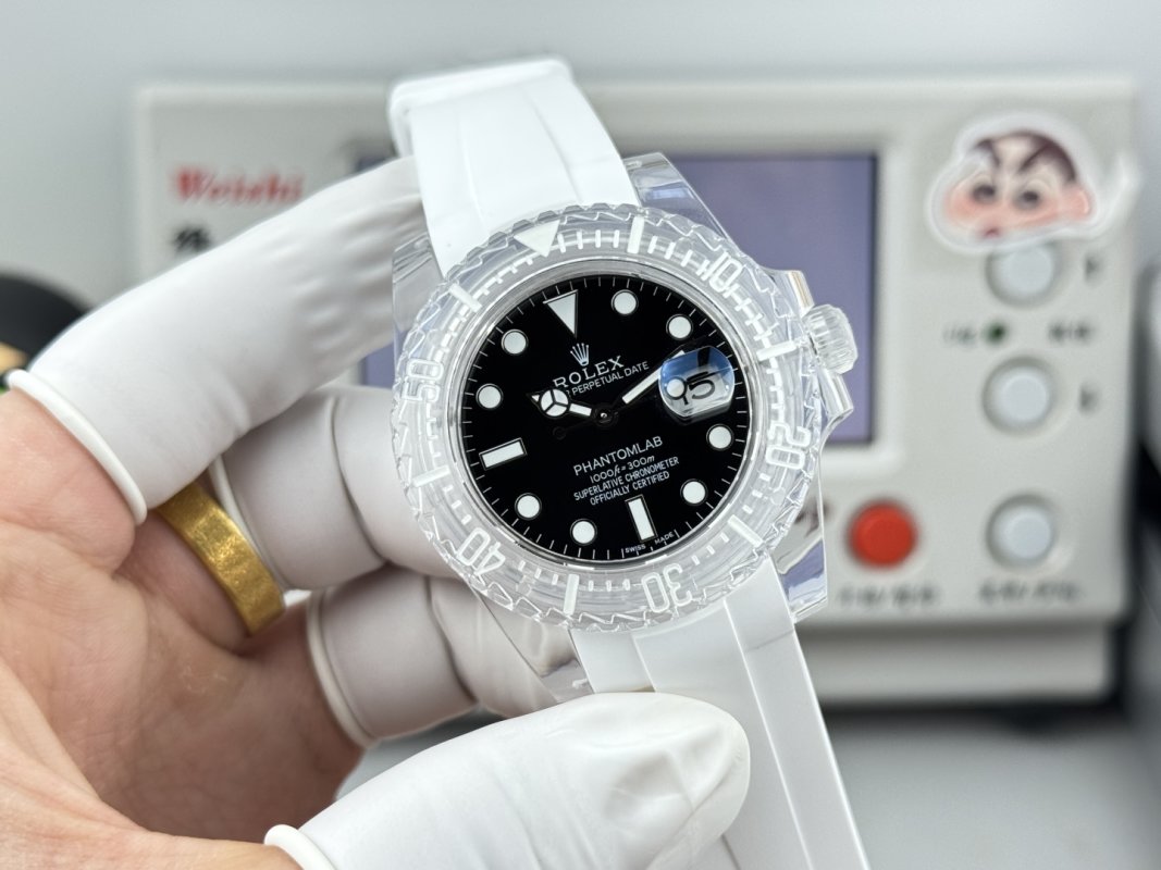 Rolex Submariner Phantom Lab Crystal White 40mm UA Replica Watch view