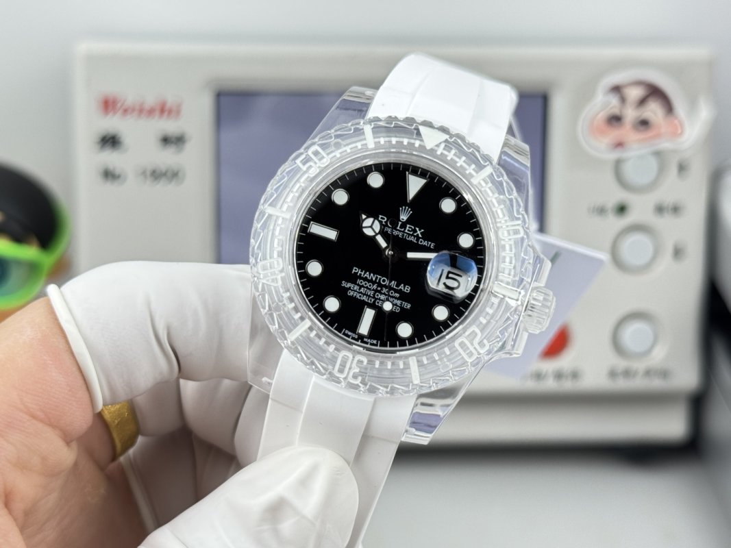 Rolex Submariner Phantom Lab Crystal White 40mm UA Replica Watch view