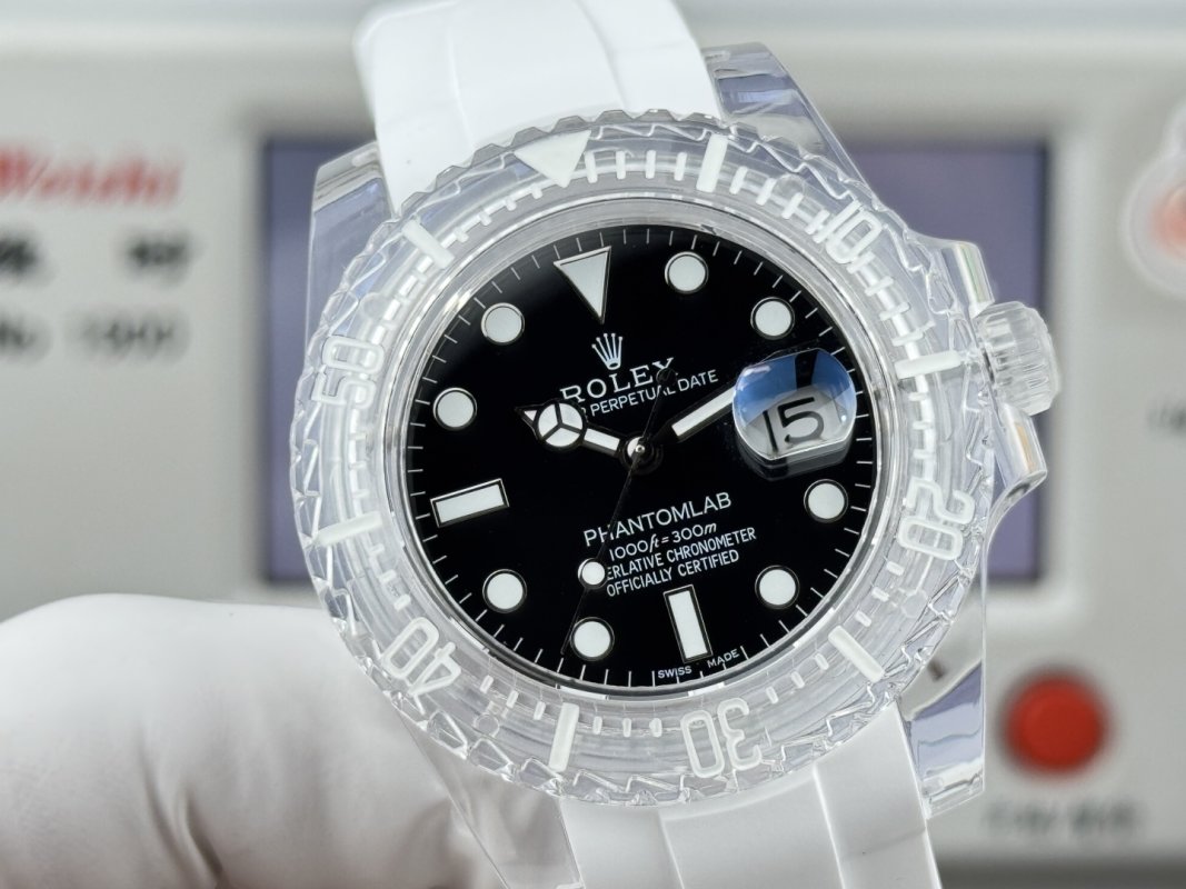 Rolex Submariner Phantom Lab Crystal White 40mm UA Replica Watch view